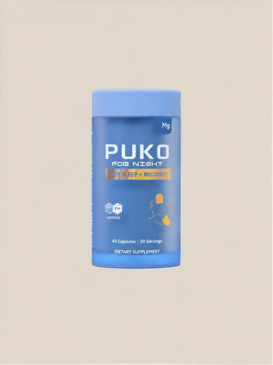 PUKO Deep Sleep + Recovery supplement bottle