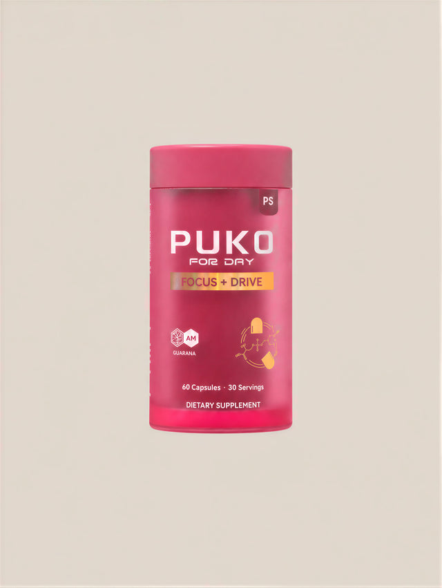 PUKO Focus + Drive supplement bottle